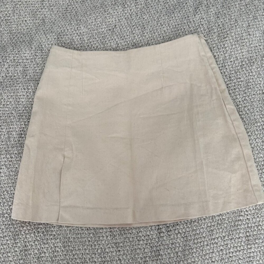 Djerf Avenue Denim Must Have Mini Skirt Cream - Picture 3 of 5